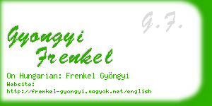 gyongyi frenkel business card